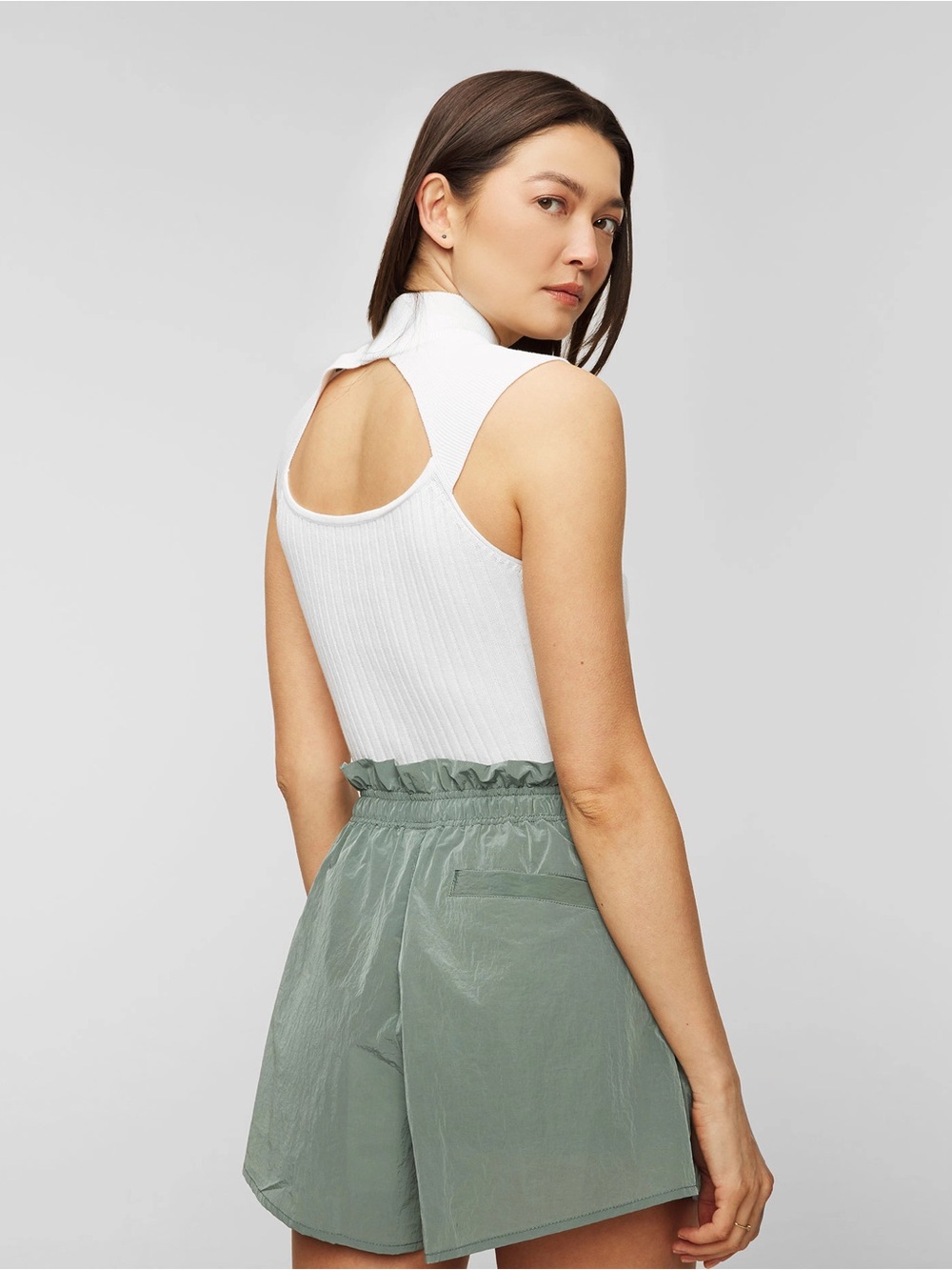 VARLEY- Fowler Fitted Knit Tank White Size XS